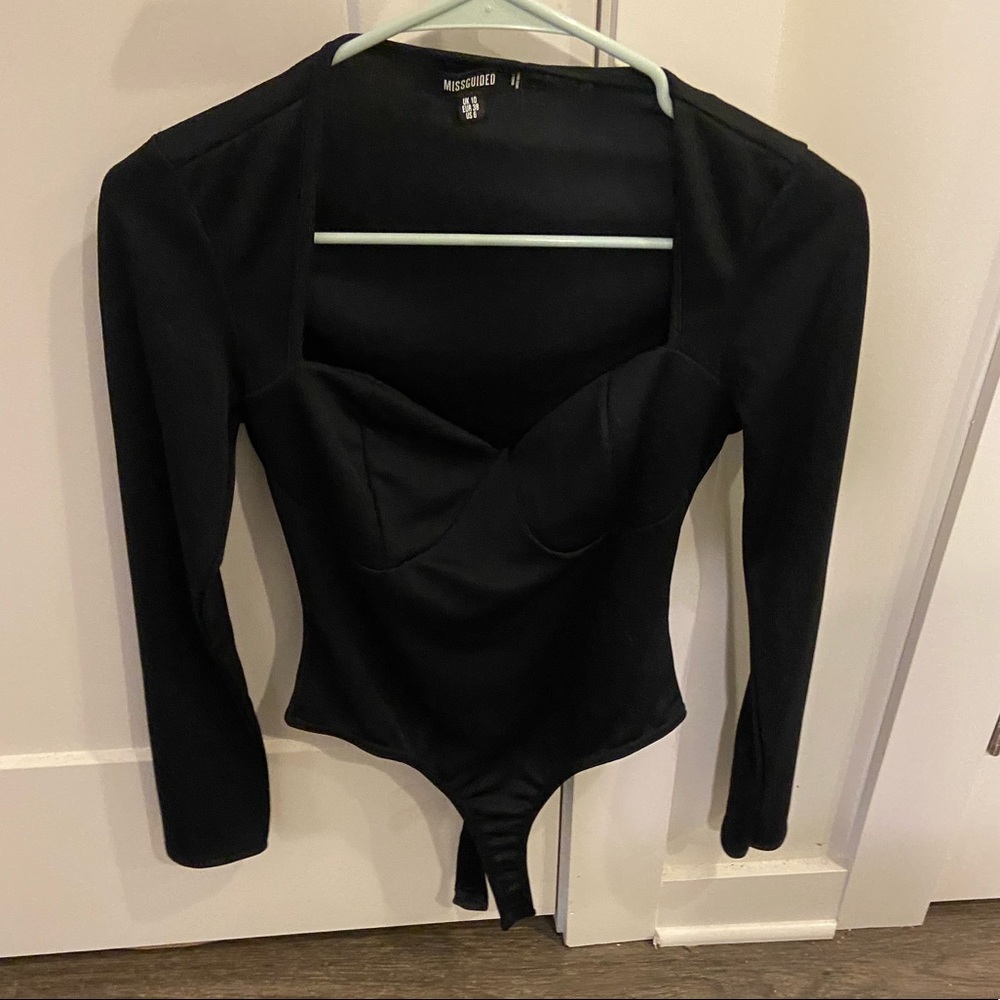 Misguided black bustier bodysuit